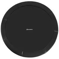 Детский батут TK-Sport B-10244 244 см до 150 кг с защитной сеткой и мягкой обшивкой, Круглый батут на пружинах с лестницей для дома и улицы черный
