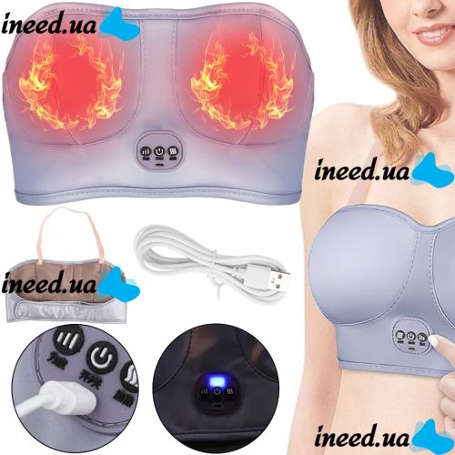 Електричний масажер для збільшення грудей Chest Massager KL-2022 вакуумний апарат, вібромасажер для стимуляції росту і підтяжки бюста LY-346