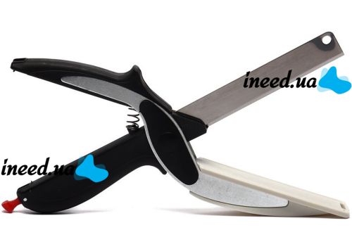 Умные ножницы для нарезки овощей Smart Clever Cutter JN-59 3 в 1 универсальный кухонный нож для быстрой шинковки, нож-ножницы и доска для резки