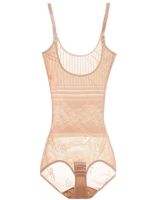 Корректирующее боди Waist Band 181 женское утягивающее нижнее белье 35-110 кг моделирующий комбидресс для коррекции фигуры и талии с пуш-ап Бежевый