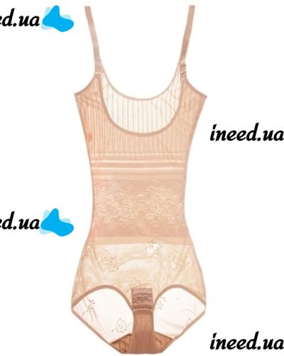 Корректирующее боди Waist Band 181 женское утягивающее нижнее белье 35-110 кг моделирующий комбидресс для коррекции фигуры и талии с пуш-ап Бежевый