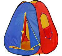 Children's play tent Pyramid Bambi M0506 with pegs with carrying bag, Folding teepee MAG-899 144x244x104 cm for children from 3 years old