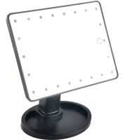 Косметичне сенсорне дзеркало для макіяжу Magic MakeUp Mirror обертається на 180 настільне дзеркало на підставці з підсвічуванням 22 LED USB Чорне