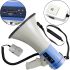 ER-66U 25W hand-held loudspeaker with a range of 500m rechargeable megaphone horn with remote microphone, voice recording and built-in siren ER66U