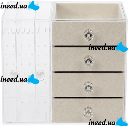 Шкатулка для хранения ювелирных украшений Jewelry Box LD-1033 акриловый органайзер с ящиками на 6 секций для бижутерии и аксессуаров XL-1831