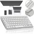 Wireless Ultrathin Bluetooth Keyboard Wireless Keyboard X5 Silver for PC Computer and Tablet with Bluetooth Battery Powered X-5 Silver