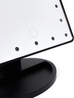 Косметичне сенсорне дзеркало для макіяжу Magic MakeUp Mirror обертається на 180 настільне дзеркало на підставці з підсвічуванням 22 LED USB Чорне