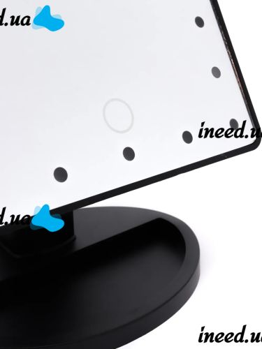 Косметичне сенсорне дзеркало для макіяжу Magic MakeUp Mirror обертається на 180 настільне дзеркало на підставці з підсвічуванням 22 LED USB Чорне