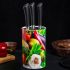 Настольная подставка для ножей 14 см Universal Knife Holder круглая с черным наполнителем из полипропиленового волокна на кухню 90*90*140 мм