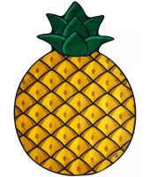 Bigmouth 3D Beach Blanket Pineapple YX008 lint free beach mat 135x142cm picnic bedding, Pineapple beach towel