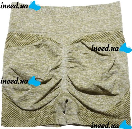 Женские бесшовные шорты Lifting Yoga Shorts XZY8855 утягивающие спортивные велосипедки с высокой талией и эффектом пуш ап для фитнеса Желтые S-XXL