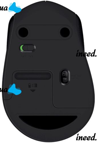 Беспроводная оптическая мышь Logitech M330 Silent Plus Black игровая геймерская мышка на батарейке для ПК компьютера и ноутбука 2.4GHZ USB Черная