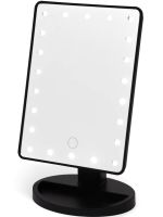 Косметичне сенсорне дзеркало для макіяжу Magic MakeUp Mirror обертається на 180 настільне дзеркало на підставці з підсвічуванням 22 LED USB Чорне