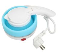 Electric Kettle Folding with Auto-off Electric Kettle 0.5 L, Travel Silicone Electric Kettle, Portable Electric Mini Kettle Blue