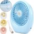 Настольный мини вентилятор Mini Fan SQ1978A портативный ручной вентилятор на стол с 2 скоростями, подсветкой и встроенным аккумулятором 4.5W USB