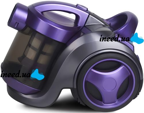 Вакуумный контейнерный пылесос Bitek BT-8662P 2 в 1 с циклонным фильтром, регулятором мощности и насадками для сухой уборки 3 л 1200W Фиолетовый
