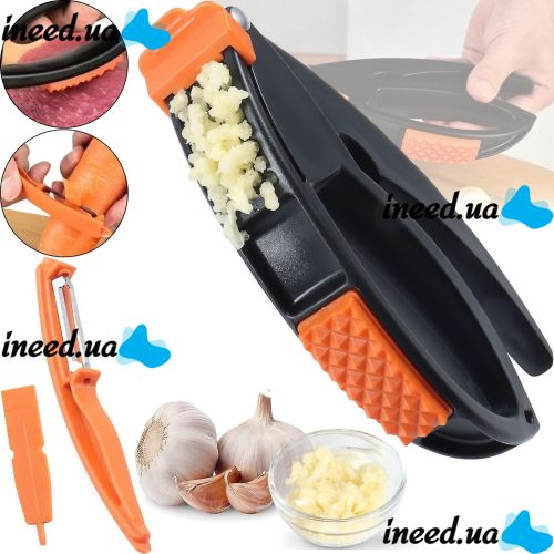 Multifunctional Garlic Chopper Cleaner Multifunctional Garlic Presser YFZ-061 garlic press, Manual Press Peeler Vegetable Grater