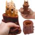 Silicone Antistress Squirrel Toy in a Hollow Nutty Squirrel Popper JG-88 6.5 x 6cm Bouncing Pop It Sweatshirt in a Log for Children T206 Brown 