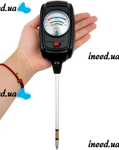 Анализатор грунта для измерения влажности Soil Tester S-9 3 в 1 тестер измеритель для контроля pH и плодородия для сада, огорода и комнатных растений