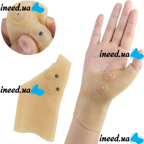 Elastic Wrist Brace with Magnets Magnetic Compression Wrist Support, Silicone Magnetic Brace Orthosis for Thumb and Hand