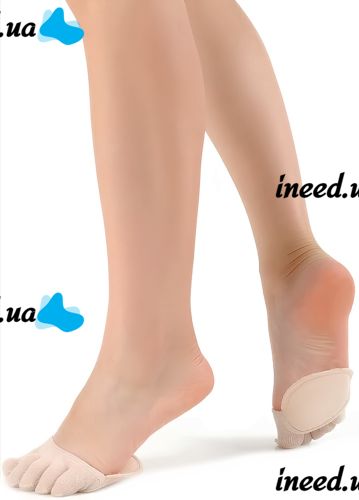 Носки от мозолей и натоптышей Five Finger Invisible Socks LY-398 силиконовые противоскользящие подушки полуноски, накладки от натирания для стопы