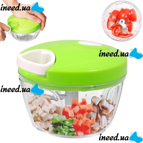 Manual Multifunctional Mini Chopper Easy Spin Cutter New, Mechanical Kitchen Chopper for Chopping Food, Vegetables, Fruits and Garlic