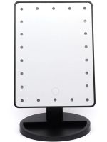 Косметичне сенсорне дзеркало для макіяжу Magic MakeUp Mirror обертається на 180 настільне дзеркало на підставці з підсвічуванням 22 LED USB Чорне