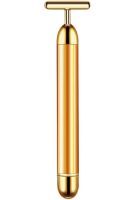 Іонний вібромасажер для обличчя та шиї Revoskin Gold Energy Beauty Bar Ревоскин електричний масажер для ліфтингу та омолодження шкіри на акумуляторі