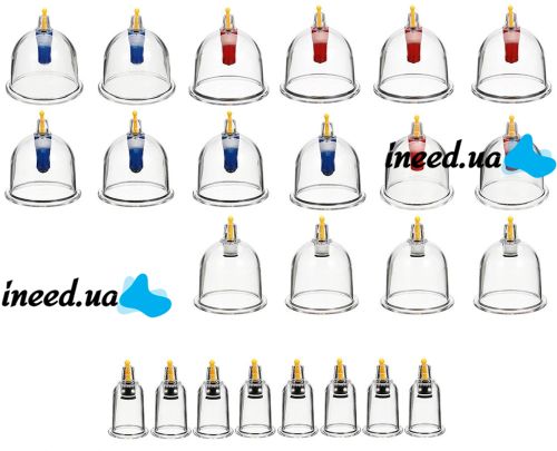 Feipujian KL-32 vacuum jar set for massage anti-cellulite massage jars for the whole body and hijams with KL32 vacuum pump, set of 32 pieces