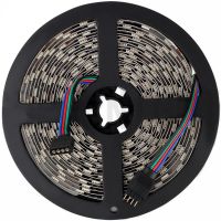 Светодиодная USB лента 5 м с пультом Rope-Lights SMD5050 IP65 разноцветная неоновая гибкая c RGB контролером в силиконе Черная SMD-5050 5м
