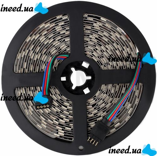 Светодиодная USB лента 5 м с пультом Rope-Lights SMD5050 IP65 разноцветная неоновая гибкая c RGB контролером в силиконе Черная SMD-5050 5м