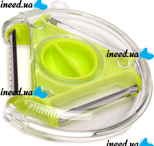 Ручная круглая овощерезка Rotary Multifunctional Peeler 3 в 1 универсальная трехсторонняя терка для чистки и нарезки соломкой овощей и фруктов