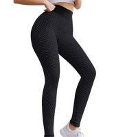Женские спортивные леггинсы Staples Scrunch Bum Черные с завышенной высокой талией и эффектом пуш-ап утягивающие бесшовные лосины для фитнеса push up