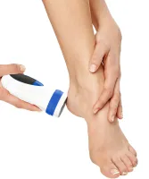 Электрическая пемза Pedi Spin Pro Педи Спин для удаления огрубевшей кожи стоп и пяток, Прибор для чистки ног со сменными насадками Pedispin Белая