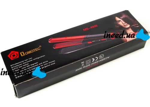 Плойка щипцы для укладки Domotec MS-4909 2 в 1 утюжок гофре для выпрямления и объема волос, керамический прибор для выравнивания MS4909 Красный