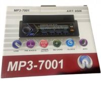 Автомагнитола плеер 1Din Pioneer MP3 7001 BT с держателем для телефона, Автомобильная Bluetooth магнитола с микрофоном проигрыватель USB SD Черная