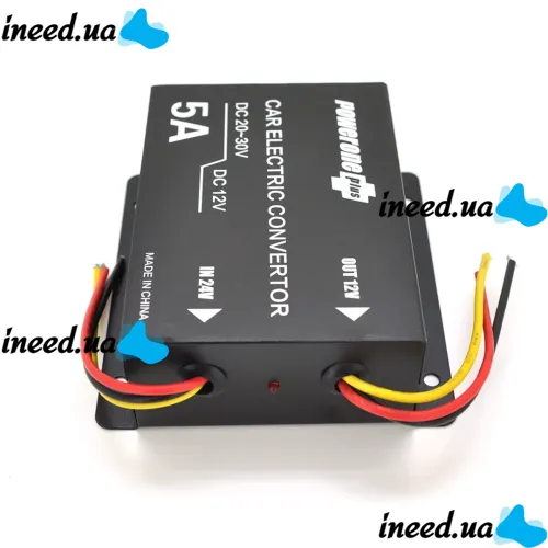 Перетворювач авто інвертор DC/DC 24V-12V 5A GS-D5A 60W