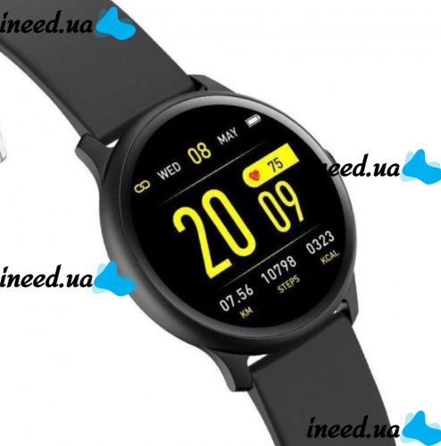 Наручные Смарт часы Smart Watch KW19 Black 44mm c измерением давления и фитнес трекером Умные Bluetooth часы с пульсометром IP67 Черные