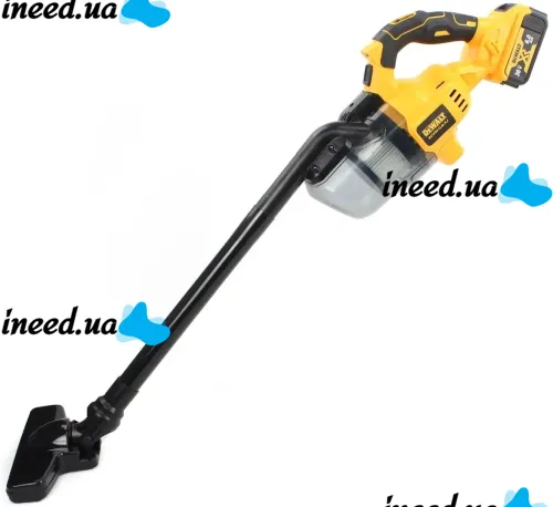 Автомобильный аккумуляторный пылесос DeWALT DCV501LN-XJ 36V 6Ah с насадками, Беспроводной пылесос Деволт с 2 аккумуляторами для авто и дома Желтый