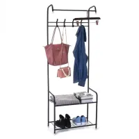 Outdoor clothes rack Corridor Rack 170X35 cm mobile vertical storage rack with shoe shelves, rack hanger in the hallway