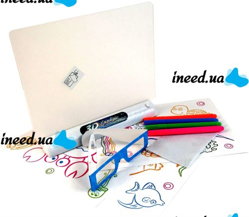 Magic Projection Drawing Board with 3D Effect 3d Magic Drawing Board, Children's Educational Glass Set with LED Backlight from 3 years old
