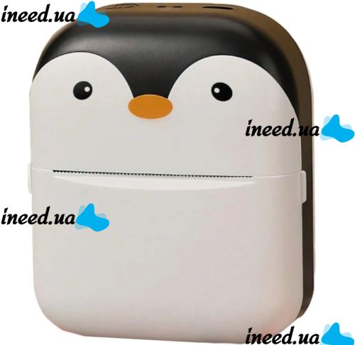 Детский беспроводной мини термопринтер Penguin GM05 для печати фотографий и этикеток, блютуз принтер Пингвин с термопечатью A8 для Android IOS