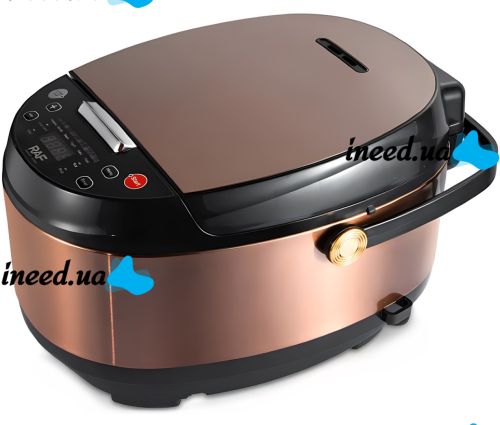 ACKILISS ACL0100 5-Liter Electric Multicooker with 10 Programs, 900W, Steamer and Air Fryer, LED Display, Timer, and Non-Stick Coating