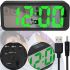 Электронные настольные часы Clock DT-6508 с зеленой LED подсветкой с будильником, датой и термометром, Светодиодные зеленые с USB от сети