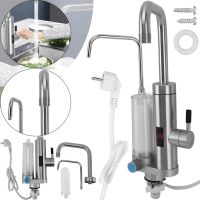 Faucet ZSWK-D02 flow-through water heater with LCD display with water purification filter, Electric heater in the form of a 220V faucet bottom connection