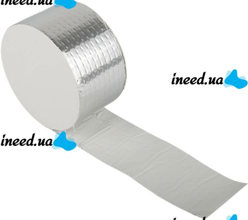 Heavy duty aluminum coated adhesive tape Butyl Self-Adhesive 1.2mm x 5cm x 10m, Aluminum Waterproof Adhesive Foil Scotch 10m Silver