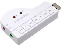 Зовнішня звукова карта USB 8.1 Piano зовнішній звуковий адаптер для ноутбука і ПК комп'ютера, Аудіокарта юсб з кнопками управління 8.3х4.3 см
