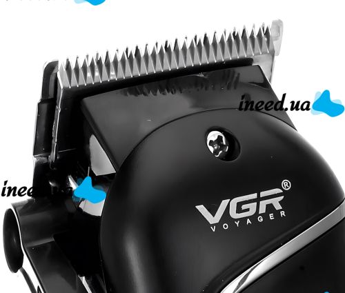 Аккумуляторная машинка для стрижки волос VGR V-683 10W беспроводной мужской триммер для окантовки бороды и усов со сменными насадками и дисплеем USB