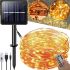 Outdoor LED Garland Solar String Lights 22 Meters 200 LED Diodes Warm White Dew Warm light with Solar Panel for Trees and Verandas