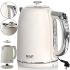 Electric kettle RAF R.7306W for 2 liters tabletop disk electric kettle RAF 2000W with temperature support and automatic unplugging White